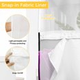 thumbnail image 3 of No Hook Shower Curtains with Snap-in Liner Set, Purple Rose Waterproof Hotel Bathroom Shower Curtain, Vintage Abstract Garden Flower Floral Black Breathable Mesh Top Window Bath Curtains 72''x78'', 3 of 8