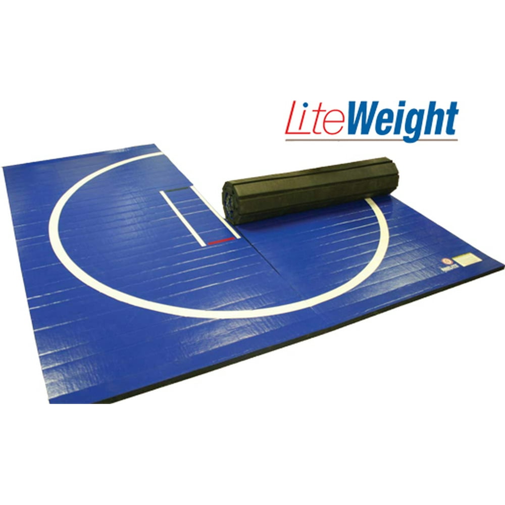 Wrestling Mat LiteWeight, 12'x10' (Two 6'x10' Pieces), MatRed