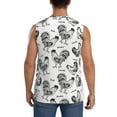 thumbnail image 4 of Fotbe Men's Retro Rooster Print Men's Sleeveless Muscle Tank Tops Casual T-Shirts for Gym Workout Beach-3X-Large, 4 of 8