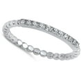 thumbnail image 4 of CHOOSE YOUR COLOR Thin Clear CZ Wholesale Ring .925 Sterling Silver Ball Bead Band White Female Size 5, 4 of 4