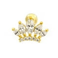 thumbnail image 3 of Ear Cartilage Jewelry with Cute Crown and Cubic Zirconia Stones Design 16g, 3 of 8