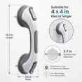thumbnail image 4 of Shower Handles for Elderly Suction, 2 Pack 12 Inch Shower Grab Bars for Seniors, No Drilling Removable Safety Shower Grip for Bathtubs, Showers, Bathroom, Toilet and Kitchen, 4 of 7