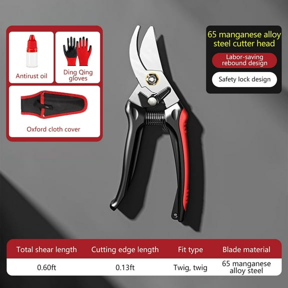 AZXY Pruning Shears,Heavy Duty Steel Bypass Pruners Gardening Tools,Garden Pruners One Handed Clearance,Pruning And Gardening Scissors for Trimming