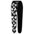 thumbnail image 3 of Jogger Pants for Women Halloween Printed High Waisted Stretch Sweatpants Drawstring Rebellious Trousers Fall Winter Relaxed Fit Womens Pants Casual, 3 of 4