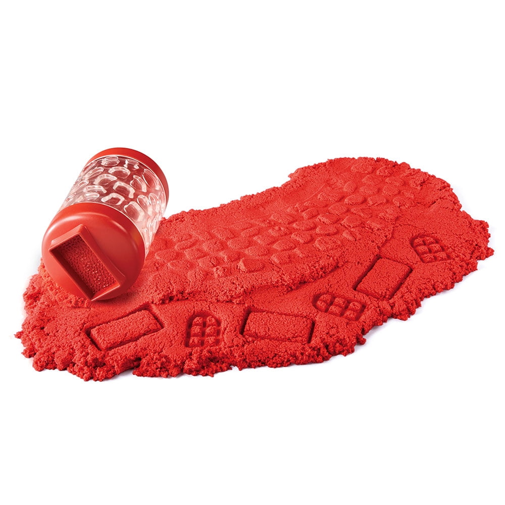 Wonder Factory Never Dry Sand Construction Trucks  - Red + Excavator - Never Dries Out and Gluten Free