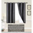 thumbnail image 3 of Gorgeous Home Linen 1-Piece Thermal Lined Blackout Window Curtain Silver Grommets (Charcoal, 63" Length ) K34, 3 of 5