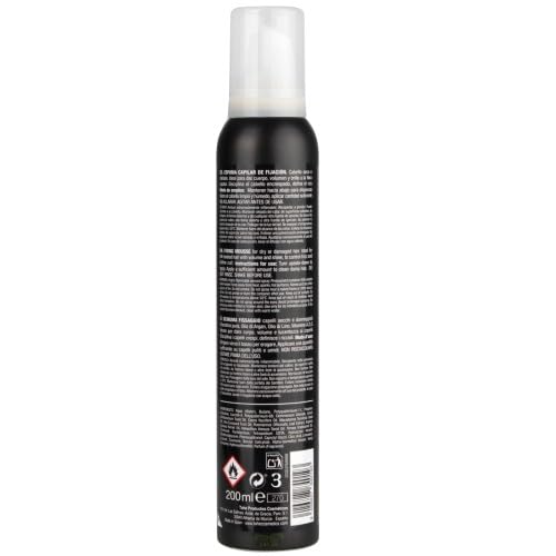 Tahe Botanic Satin Keratin Gold Hair Styling Mousse for Dry or Damaged Hair, 200 ml (Hold Level 5)