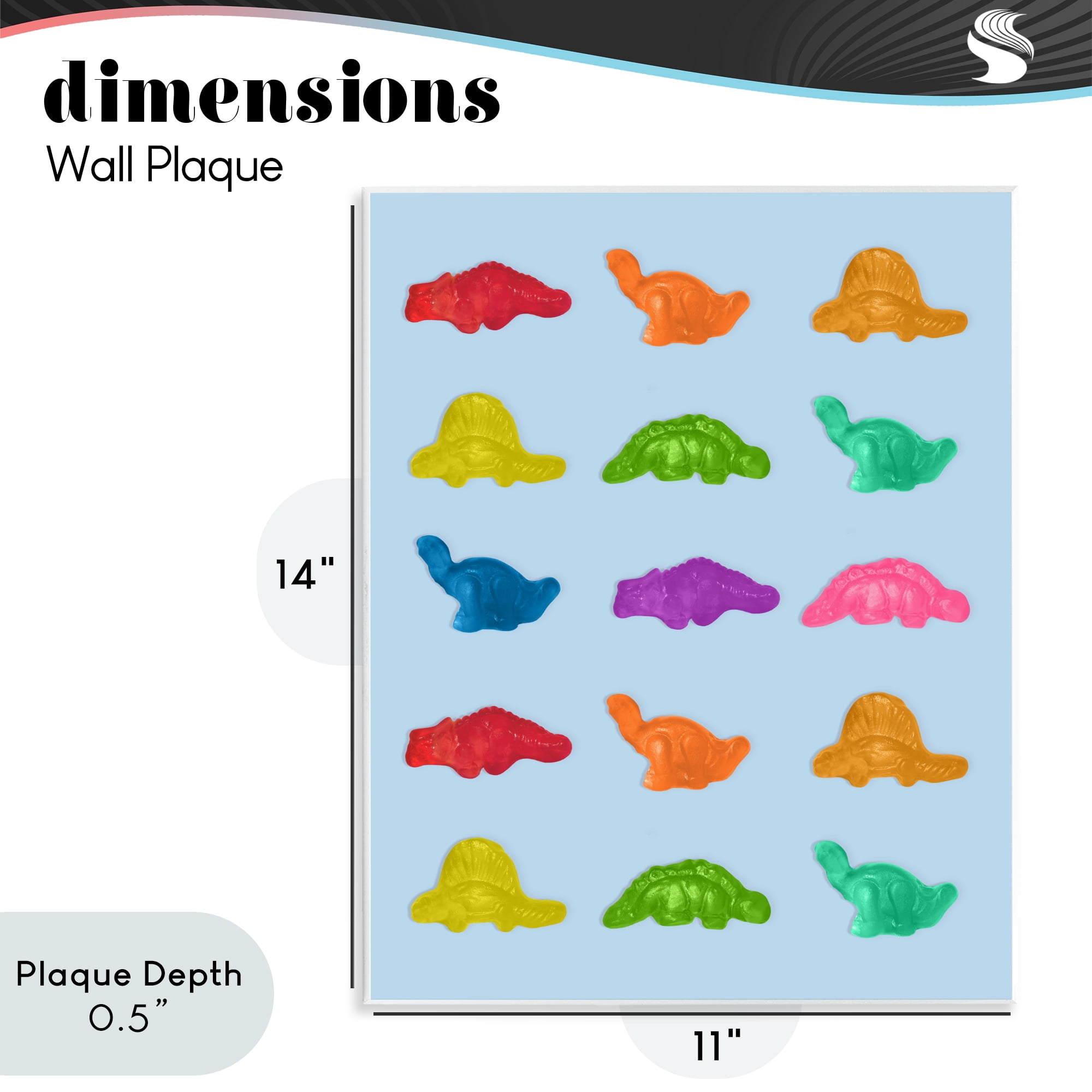 Stupell Industries Colorful Dinosaur Candies Wall Plaque Art, design by LISH Creative