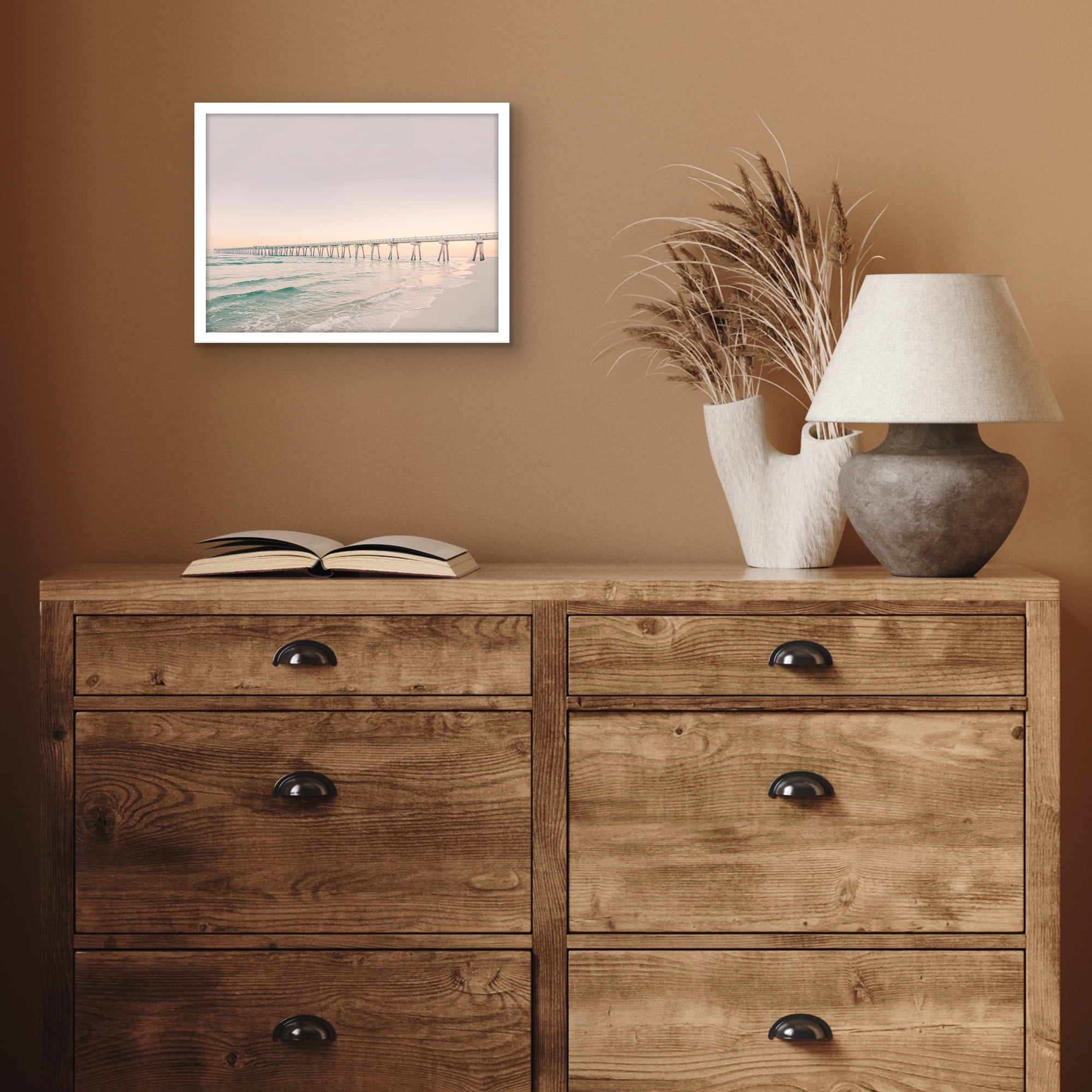 Americanflat 9x12 Picture Frame with Shatter-Resistant Glass Streamline Collection Thin Border Photo - White