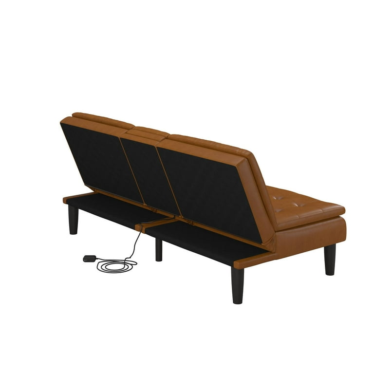 Mainstays memory foam pillow top futon with cup holder sale