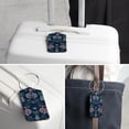thumbnail image 6 of Square PU Leather 2 Pack Travel Tag - Bag Tag - Suitcase Tag with Privacy Cover and Stainless Steel Ring - Suitable for Travel, Backpack, and Handbag Pineapple, 6 of 7