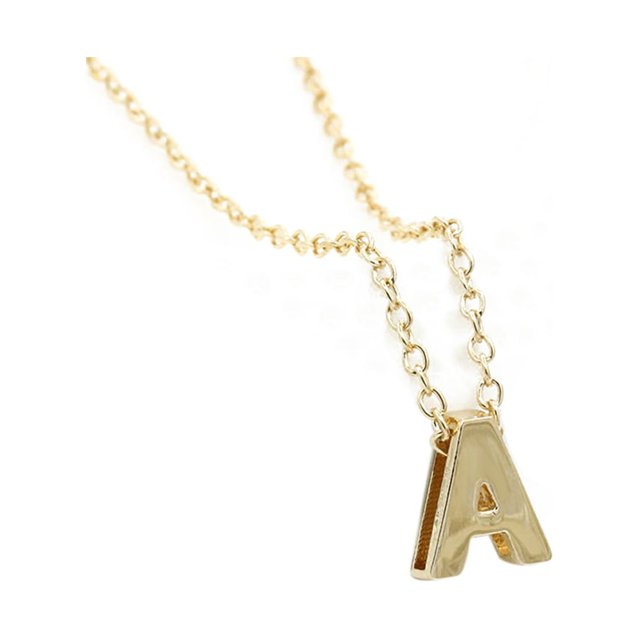tredstone 26 Alphabet Letters Pendant Necklace Women Simple Clavicle Chain Necklace