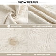 thumbnail image 6 of Sm:)e 2PC Dahlia three Dimensional Floral Jacquard Bath Towel 13x30 Inches, 100% Cotton Quick-Dry High Absorbency Luxury Bath Towel, Beige, 6 of 8
