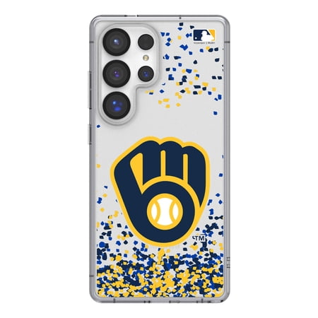 Milwaukee Brewers Galaxy S8 Confetti Design Clear Case