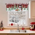 thumbnail image 2 of Valances for Windows Christmas Snowman Leaf Rod Pocket Cafe Window Treatments Valance Curtains for Kitchen Bathroom Laundry Basement Windows 60"x18", 2 of 7