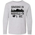 thumbnail image 3 of Inktastic Nashville Tennessee Someone Loves Me Skyline Long Sleeve Youth T-Shirt, 3 of 5