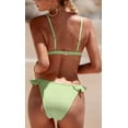thumbnail image 4 of Sociala Womens 2 Piece Brazilian Thong Bikini Sets Ruffled Triangle Cup Swimsuits, 4 of 5