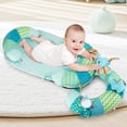 thumbnail image 5 of Blublu Park Sit Me Up Floor Seat with Detachable Support Pillow for Infant, 3-in-1 Tummy Time Mat and Baby Lounger to Prevent Reflux, Portable Playmat for Newborn Boys and Girls (Blue), 5 of 8