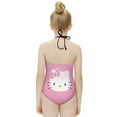 thumbnail image 2 of Hello Kitty Girls One Piece Swimsuits Hawaiian Summer Swimwear Beach Bathing Suit Outfits, 2 of 7