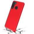 thumbnail image 3 of Samsung Galaxy A21 Phone Case Slim Hybrid Armor Shockproof Impact [Shock Absorption] Rubber Dual Layer Rugged Protective Hard PC Bumper Frame & Soft TPU [RED] Cover for Samsung Galaxy A21 [2020], 3 of 3