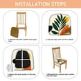 thumbnail image 4 of Boho Abstract Art Seat Covers for Dining Room Chairs Set Of 4,Stretch Printed Washable Chair Seat Cover with Elastic Ties and Button,Removable Waterproof Couch Cushion Covers, 4 of 6