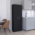 thumbnail image 3 of TUHOME Nepal Pantry Cabinet with Two-Door Vertical Storage, Five Spacious Interior Shelves, 3 of 6