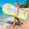 thumbnail image 7 of Inflatable Pool Float Hammock Lounge Chair, Water Floating Raft with Headrest for Pool Lake Beach Relaxation(Yellow,160X82X30CM), 7 of 7