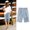 Light Blue, variant on Rezuofi 4 Pcs Shorts for Women Summer Casual Linen Pants Knee Length Bermuda Short Elastic Waist Drawstring Pocket Capris