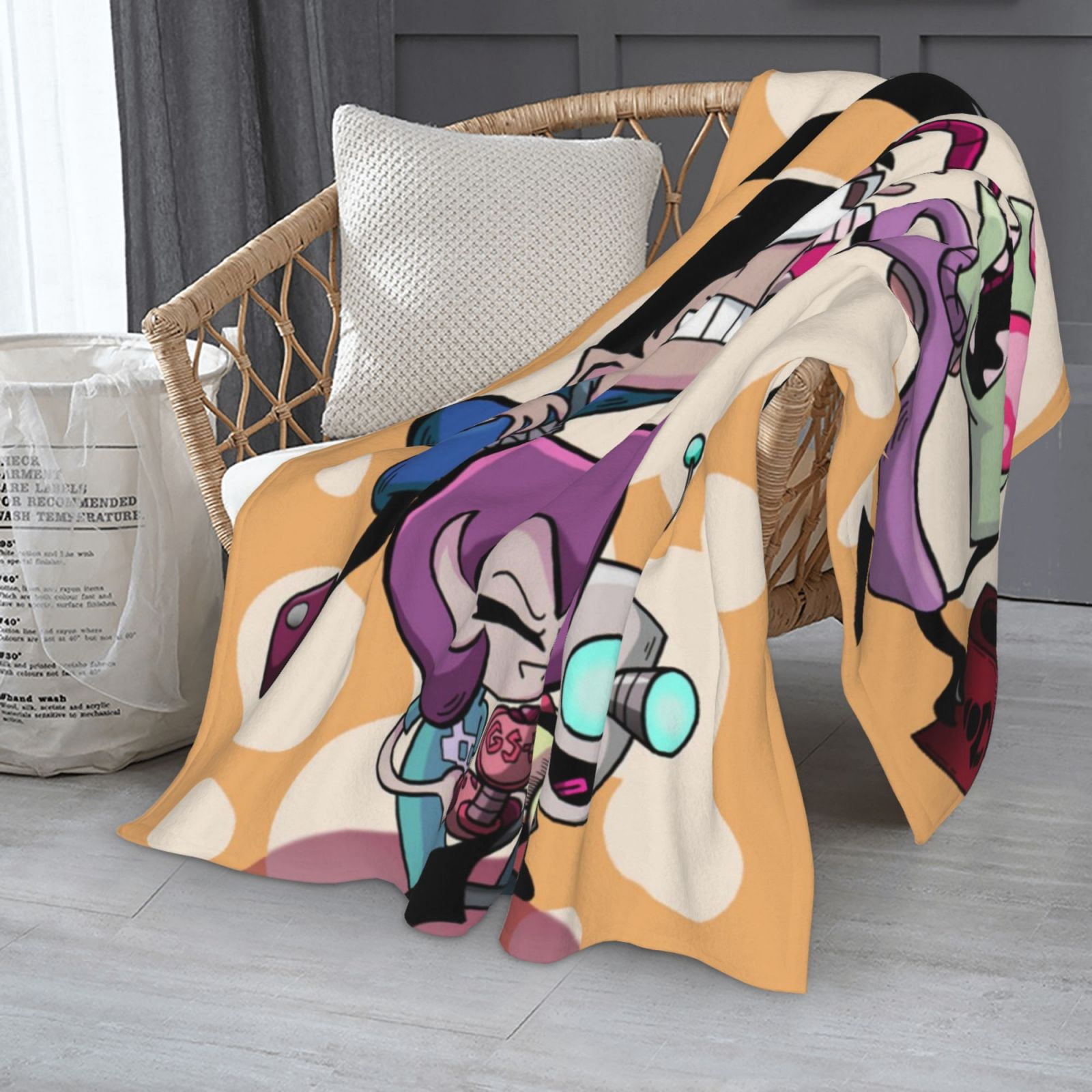Invader Zim Dib Gaz Blanket Luxury Soft Fuzzy Flannel Fleece Throw