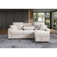 thumbnail image 6 of GOOEEN Chenille Pull Out Sofa Bed Modern L-Shaped Sleeper Sofa Beige, 6 of 6