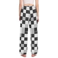 thumbnail image 3 of FORMRS Women's Pajama Pants with Pockets Soft Comfy Loungewear Sleep Bottom, Sizes S-2XL, Black and Gray Plaid Pattern, 3 of 8