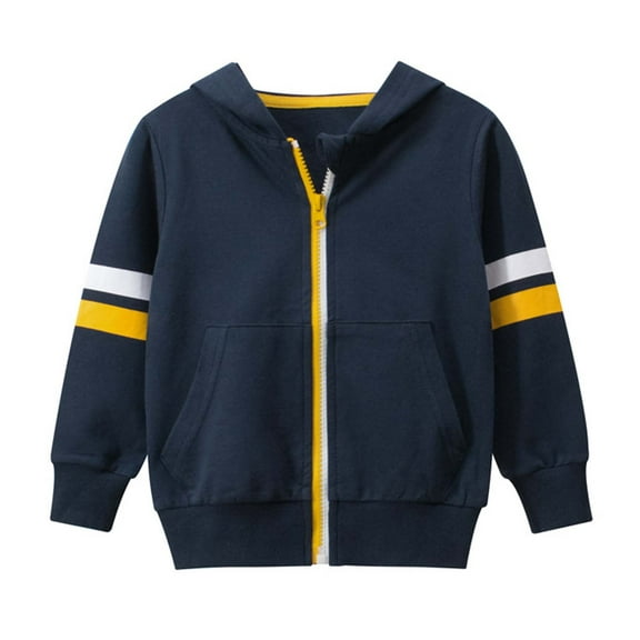 Fozruso Hooded Lightweight Jacket 2-3 Years,Boys Girls Hooded Jacket Kids Lightweight Zipper Pullover Windbreaker Outerwear Casual Spring Autumn Coat Blue
