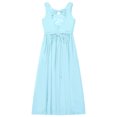 thumbnail image 4 of Manyakai Girls' Chiffon Dress Beaded Wedding Junior Bridesmaid Dance Party Prom Light Blue 8, 4 of 5