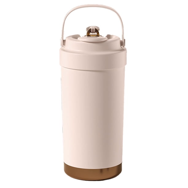 Vaso portátil con revestimiento interior de cerámica de alta gama de 500 ml para dormitorios y bibliotecas, a prueba de fugas y desmontable para su limpieza