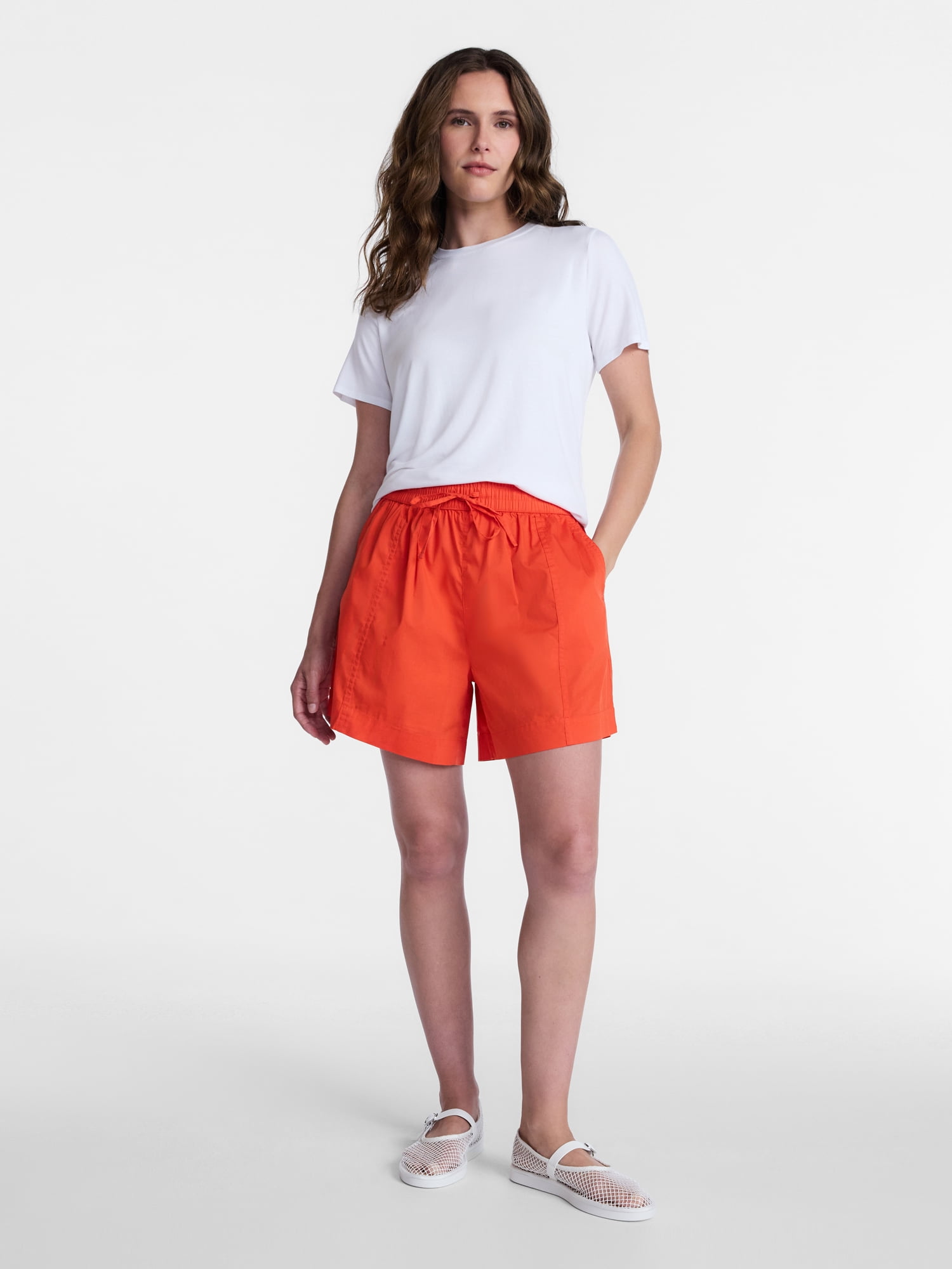 Time and Tru Women's Draped Boxy Tee with Short Sleeves, Sizes XS-XXXL