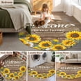 thumbnail image 6 of Welcome to Round Area&nbsp;Rug 3ft Our Home Wood Grain Farmhouse Sunflowers Butterfly Non-Slip&nbsp;Washable Circle Rugs Soft Felt Indoor Floor Mat for Bedroom Kitchen Living Room Bathroom, 6 of 9