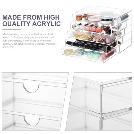 Sortwise Clear Acrylic Cosmetic Makeup Organizer Cube Display Case