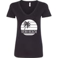 thumbnail image 3 of Inktastic Vero Beach Florida Vacation Women's V-Neck T-Shirt, 3 of 5