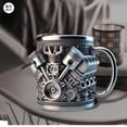 thumbnail image 2 of Taza de café de cerámica con diseño de motor V8, 350 ml, para entusiastas de los coches, 2 of 2
