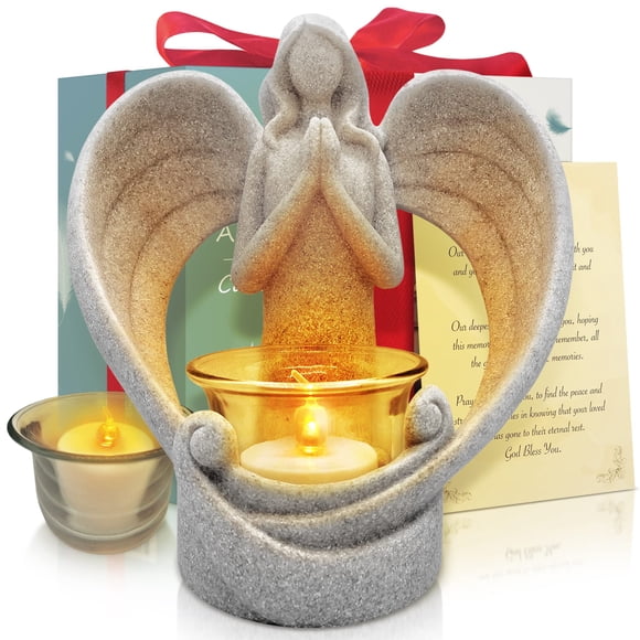 Portavelas OakiWay con forma de figura de ángel conmemorativo