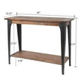 thumbnail image 4 of Pemberly Row Farmhouse Wood and Metal Console Entryway Table in Natural, 4 of 11