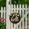 thumbnail image 6 of Welcome Door Sign Wooden Wreath Wall Plaque Durable Wood for Home Office Balcony Front Entry Decor, 6 of 8