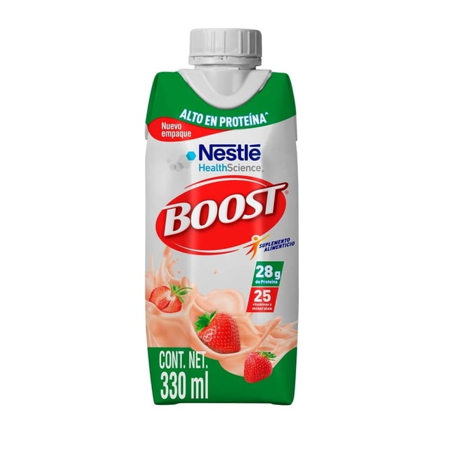 Suplemento Alimenticio Boost Boost Alto en Proteína Sabor Fresa 330ml c/u