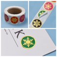 thumbnail image 4 of 1roll Christmas Roll Stickers 6 Different Designs Decorative Sealing Stickers for Christmas Party Favors Holiday Decorations Snowflake Pattern 25mm about 500pcs/roll, 4 of 5