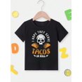 thumbnail image 5 of MAWOTEA Taco Lovers Exclusive Funny Graphic T-shirt for Kids,Black Fabric 100% Cotton Made, 5 of 5