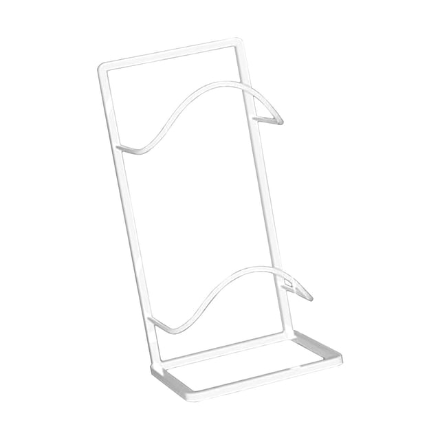 Lijie Basketball Ball Storage Rack Shelf 2 Layer Iron Bracket Multipurpose Ball Holder white