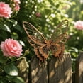 thumbnail image 5 of 3 Pcs Naturally Rusted Metal Butterfly Wall Decorations,Waterproof for Garden Landscapes Pond Flower Beds, 5 of 7