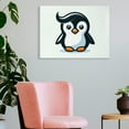 thumbnail image 3 of YILUYINQING Cute Penguin Wall Decor Art Canvas Prints for Bedroom Kitchen Modern Home Decor, Ready To Hang Room Art 16x12in, 3 of 6