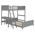 thumbnail image 4 of Harper & Bright Designs Twin Over Full Bunk Bed with Desk, Gray, 4 of 9