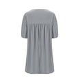 thumbnail image 5 of Sexlip Womens Oversized Shirt Dress Short Sleeve Design Lightweight Fabric Relaxed Silhouette for Daily Errands Gray XL, 5 of 6